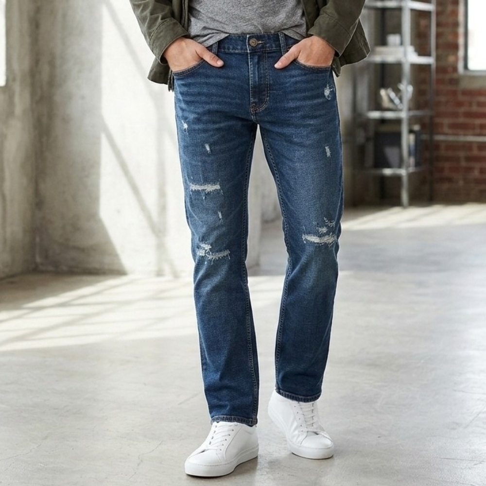 Old Navy Men's Straight Blue Jeans Size 34x30